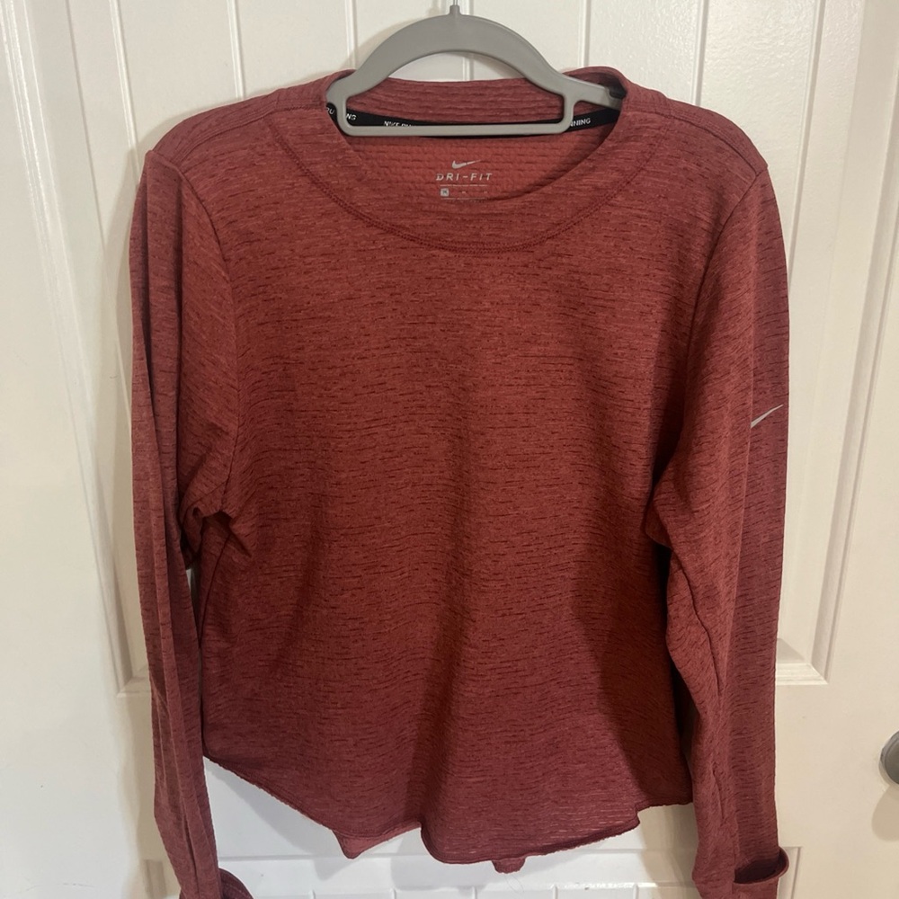 Nike Maroon Dri-FIT Running Shirt